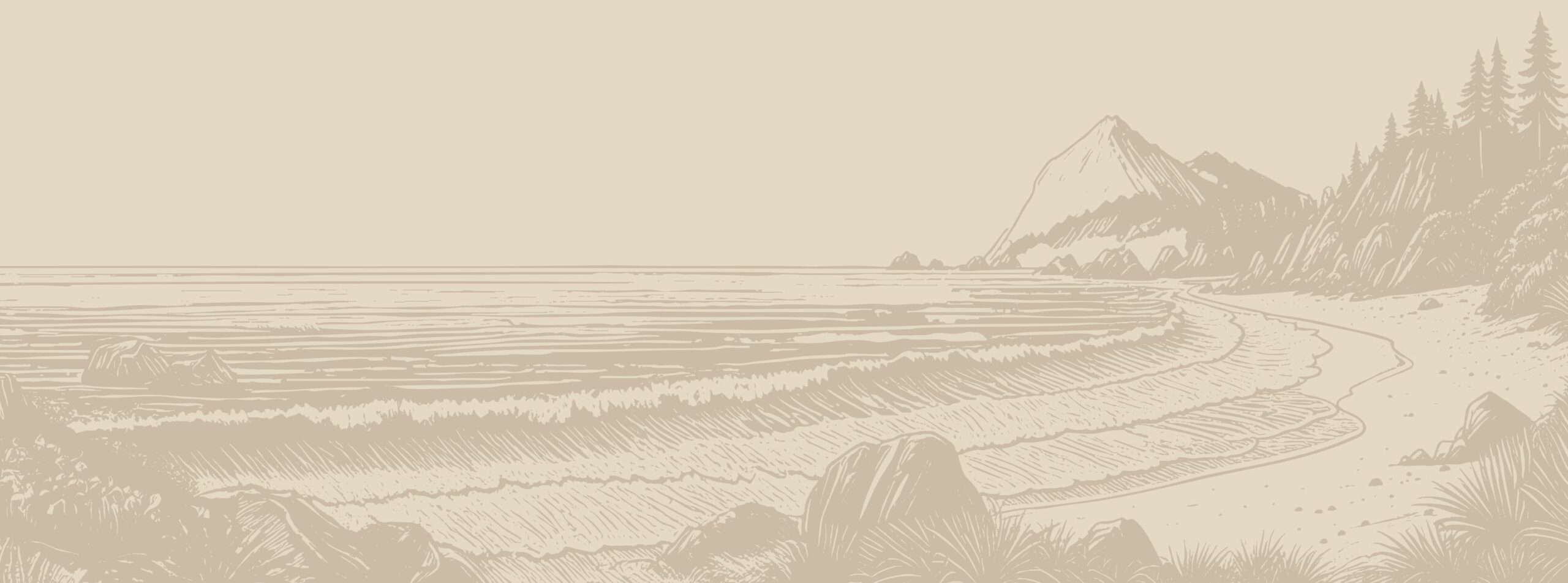 Coastal Oregon lithograph